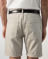 Mango Men's Slim-Fit Denim 9.45" Bermuda Shorts