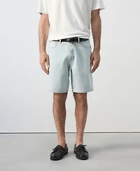 Mango Men's Straight-Fit Denim 8.86" Bermuda Shorts