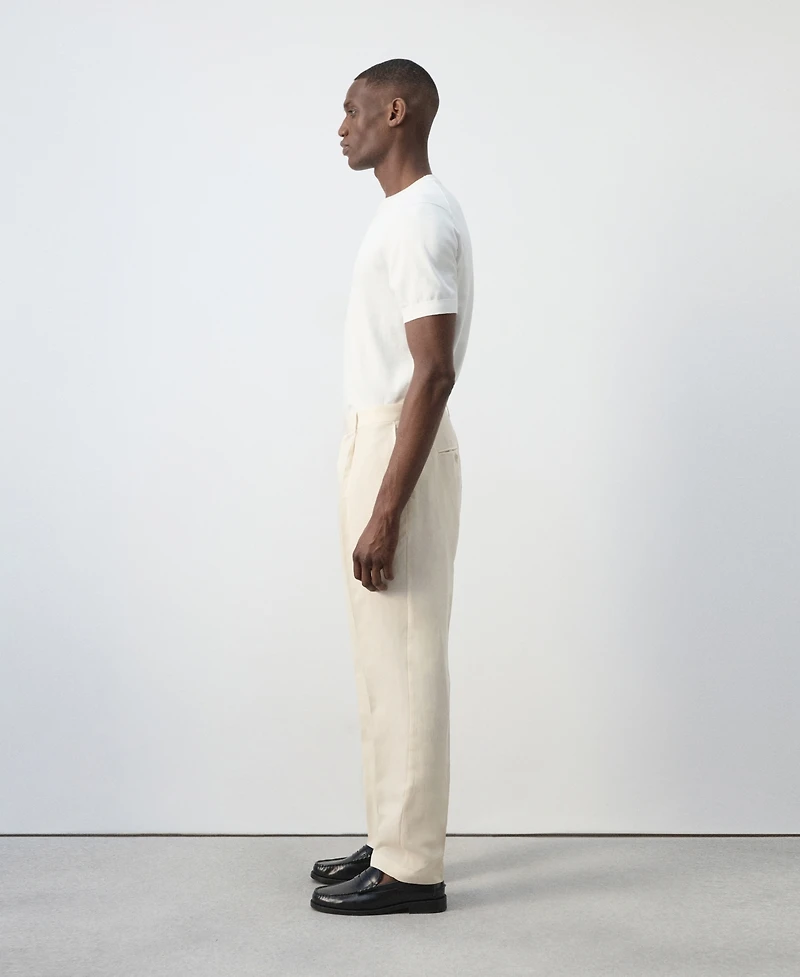 Mango Men's Regular-Fit Lyocell-Linen-Blend Pants