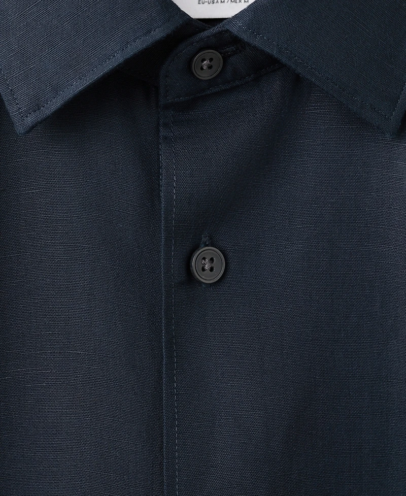 Mango Men's Regular-Fit Linen-Lyocell Shirt