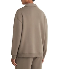 Reiss Men's Brooks Premium Interlock Relaxed Polo Sweatshirt