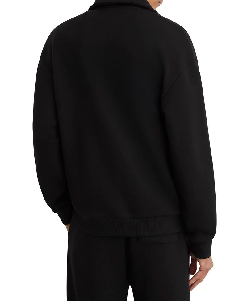 Reiss Men's Kurwin Cotton Heavyweight Half-Zip Sweatshirt