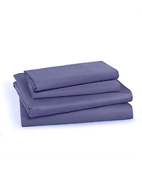 Egyptian Linens Cool and Crisp 200 Thread Count Cotton Percale 4-Piece Sheet Set with 16-Inch Deep