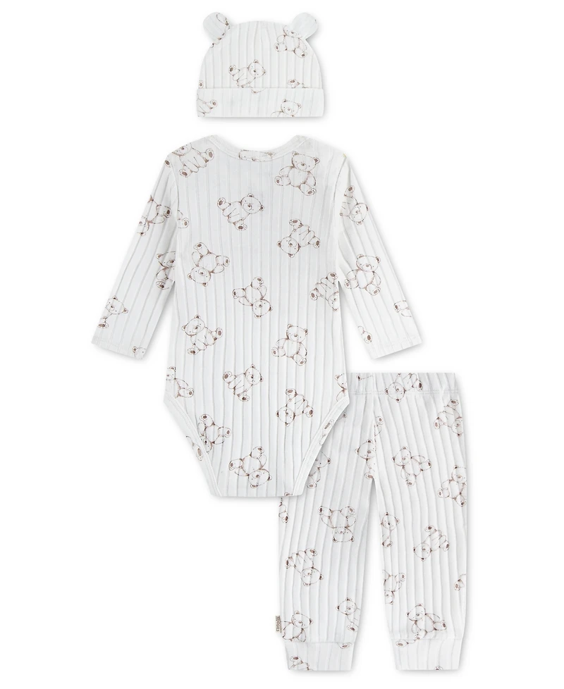 Huggies Baby Boys' and Girls' Babywear Long-Sleeve Bodysuit, Pants Hat, 3-Piece Set