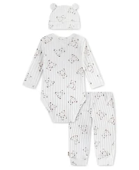 Huggies Baby Boys' and Girls' Babywear Long-Sleeve Bodysuit, Pants Hat, 3-Piece Set
