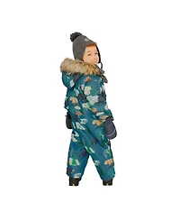 Deux par Baby Boy ( 6M to 24 M) One Piece Snowsuit Adapted for Car Seats Bear Print