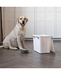 Iris Usa 30 lb Dog Food Storage Container Stackable with Gasket Seal, 2-Cup Scoop.