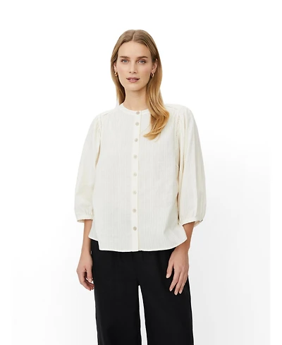 Masai Copenhagen Women's MaIthara Pintuck Detail 3/4 Sleeve Shirt