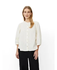 Masai Copenhagen Women's MaIthara Pintuck Detail 3/4 Sleeve Shirt