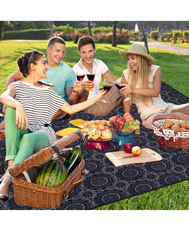 Aofar Picnic Beach Camping Blanket Waterproof Sandproof Foldable
