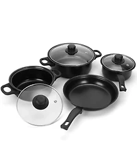 Piscifun 13 Piece Non Stick Cast Iron Cookware Set With Lids Utensils For Outdoor Camping Travel