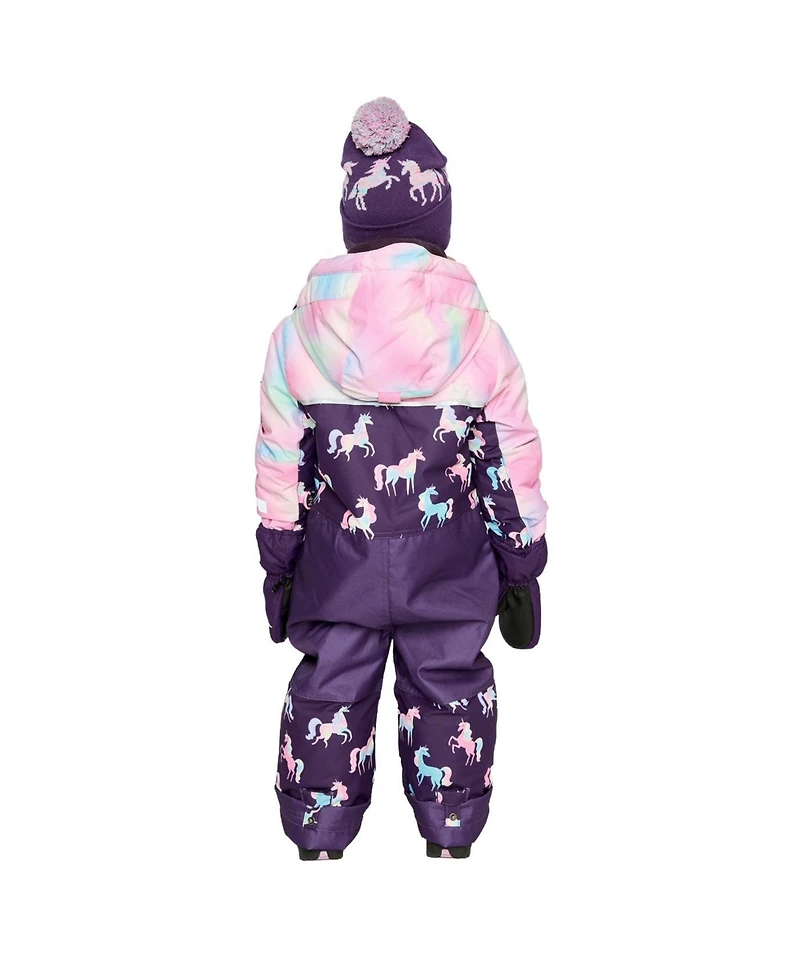 Deux par Little and Big Girl( 6 to 14 ) One Piece Play Snowsuit Unicorn Print