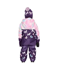 Deux par Little and Big Girl( 6 to 14 ) One Piece Play Snowsuit Unicorn Print