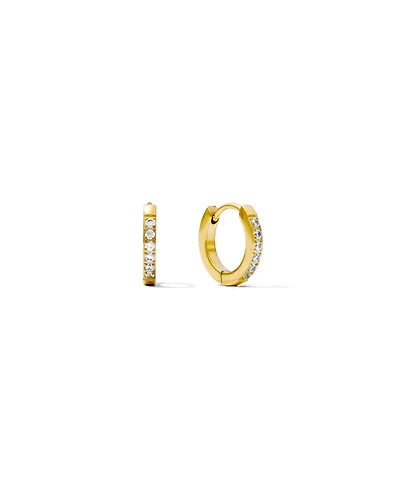 Joey Baby 18K Gold-Plated Pave Huggie Hoop Earrings