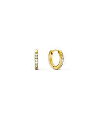 Joey Baby 18K Gold-Plated Pave Huggie Hoop Earrings
