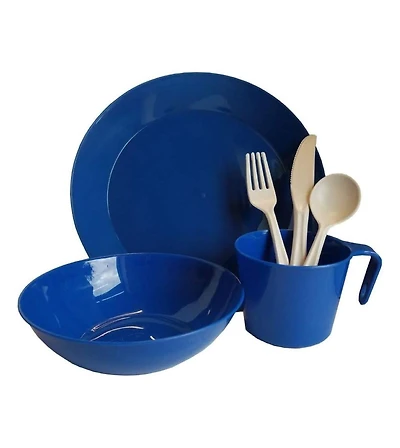 Piscifun Camping Dinnerware Set With Carry Bag Lightweight Washable For Outdoor Dining