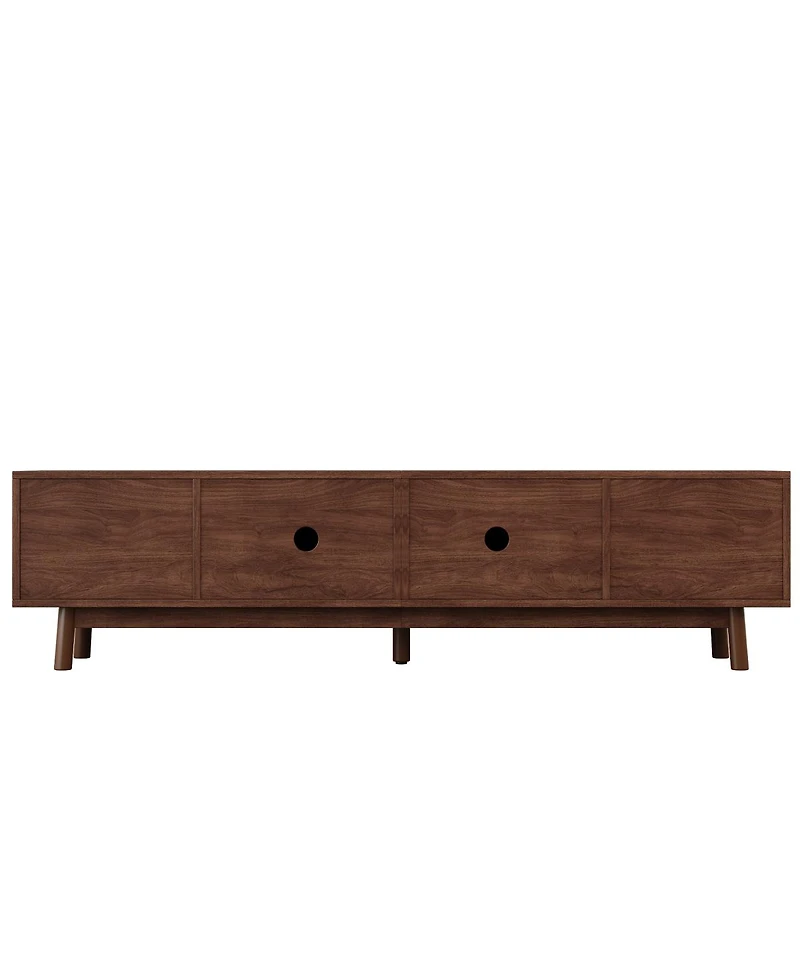 Streamdale Furniture 70" Modern Rattan Tv Stand with 4 Drawers and Storage for TVs up to 80