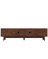 Streamdale Furniture 70" Modern Rattan Tv Stand with 4 Drawers and Storage for TVs up to 80