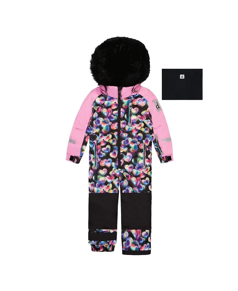 Deux par Toddler Girls ( 2T To 5T ) One Piece Play Snowsuit Heart Print