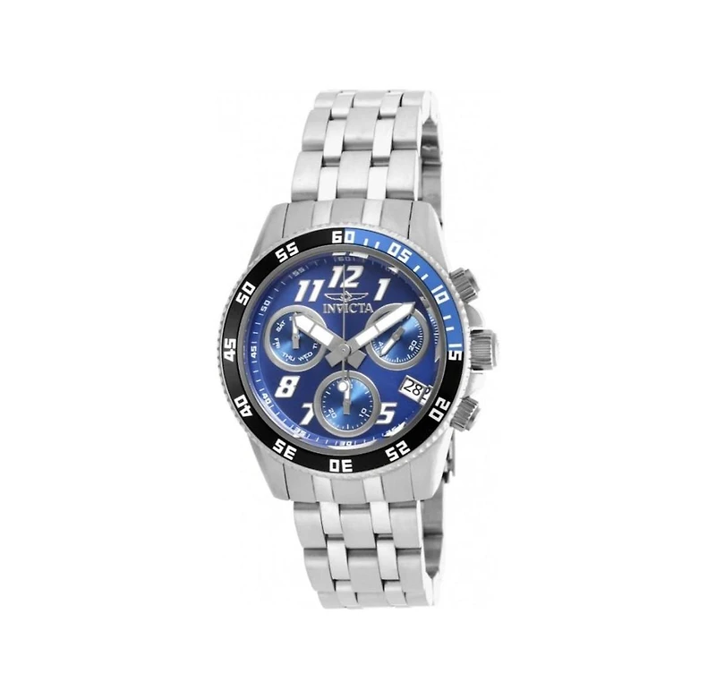 Invicta Men's 19184 Pro Diver Quartz Chronograph Metallic Blue Dial Watch