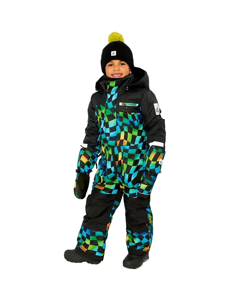 Deux par Little and Big Boy ( 6 to 14 ) One Piece Play Snowsuit Checkered Print