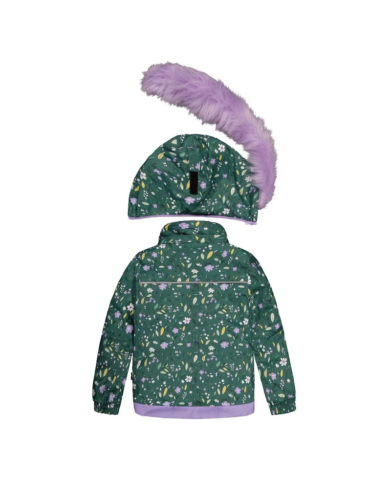 Deux par Toddler Girl (2T-3T) Two Piece Play Snowsuit Mini Flower Print