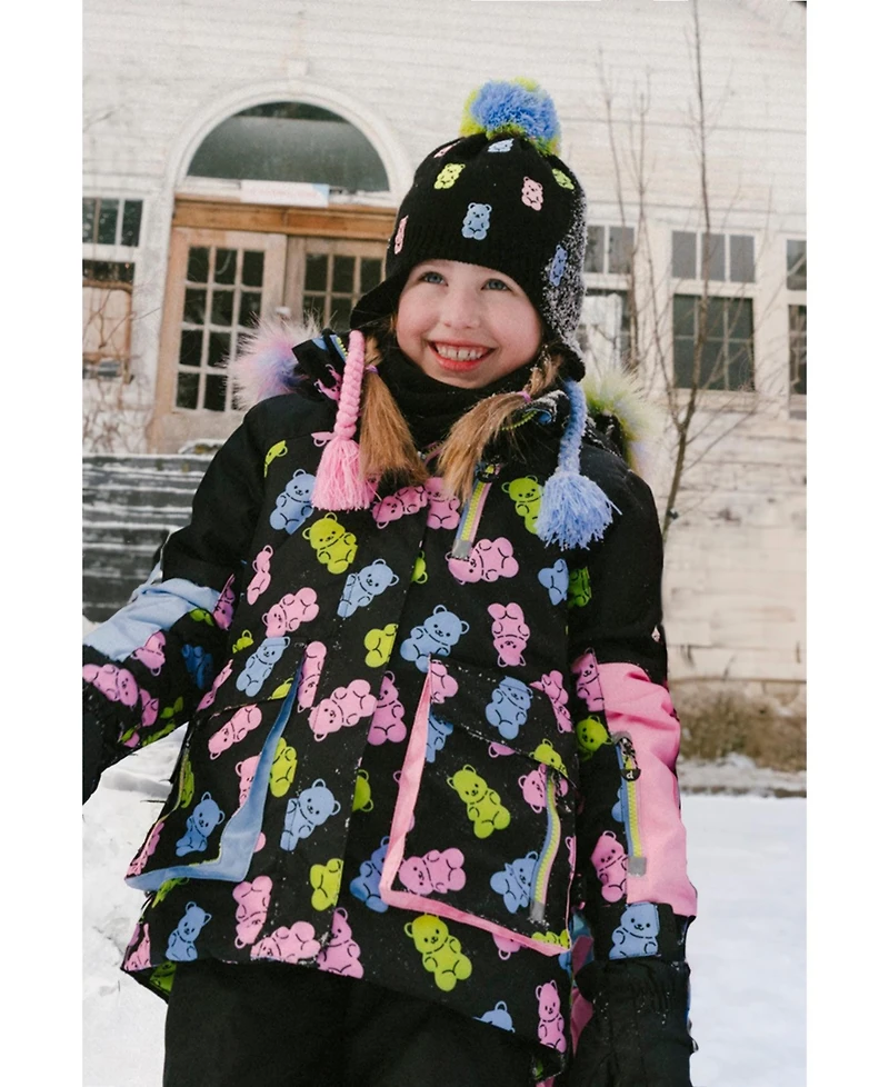 Deux par Little and Big Girl (6-14) Two Piece Play Snowsuit Gummy Bear Print