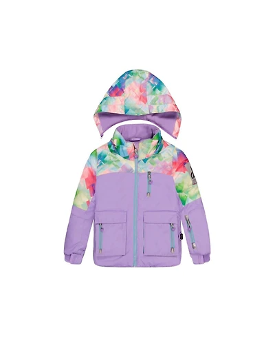 Deux par Little and Big Girl (6-14) Two Piece Play Snowsuit Multicolored with A Diamond Pattern