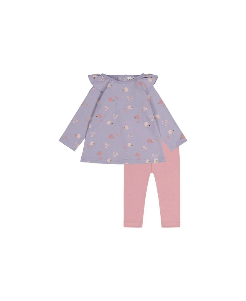 Deux par Baby Girl ( 3M to 24 M ) Cotton Tunic and Legging Set Hedgehog Print