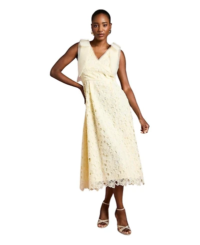 Coast Women's Shoulder Organza Lace Midi Dress