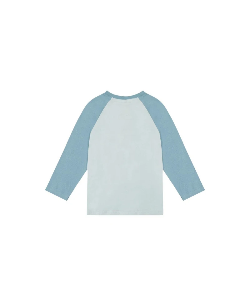 Deux par Deux Toddler Boys (2T-5T) Long Sleeve Raglan Cotton T-Shirt Very Pale Turquoise