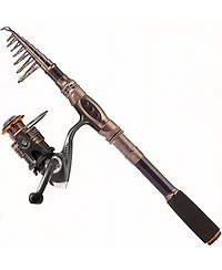 Aofar 8.86 feet Fishing Rod Reel Carbon Fiber Telescopic Sea Freshwater Ambidextrous