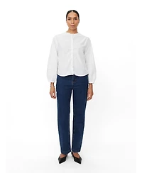 Masai Copenhagen Women's MaIsendre Ruffle Neck Blouse