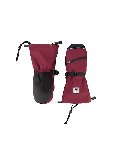 Deux par Kids&baby(2-5) Toddler Boy Teknik Winter Mittens Burgundy
