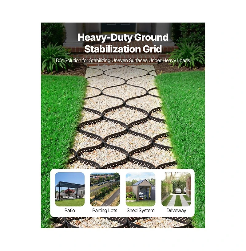 Sugift Gravel Grid 3 Inch Depth