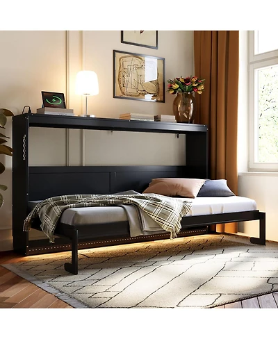 Streamdale Furniture Modern Murphy Bed with Led, Usb