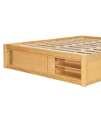 Streamdale Furniture Platform Bed With 4 Drawers, Footboard Storage, No Headboard