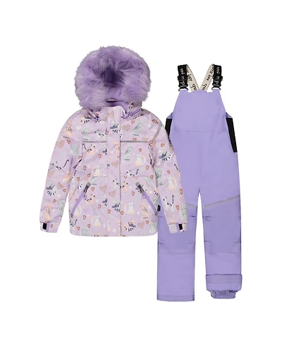 Deux par Little Girls Kids&baby(6-8)Little Two Piece Discover Snowsuit Printed Cats