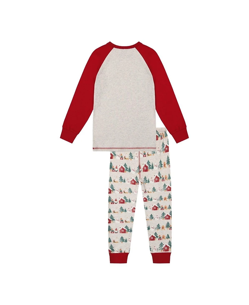 Deux par Little and Big Unisex (6-12) Cotton Two Piece Christmas Pajama Set