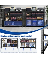 Boyel Living Heavy Duty Storage Rack 6000lb Capacity 4 Shelf Adjustable Steel