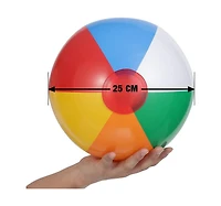 homfan Inflatable Rainbow Beach Balls, 10", Multicolor, 12-Piece Set, Ages 3+