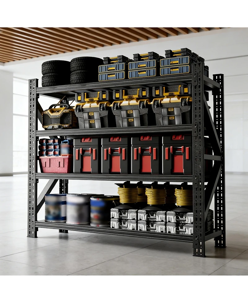 Boyel Living Steel Heavy Duty Storage Rack 5000lb Capacity Adjustable 4 Shelf