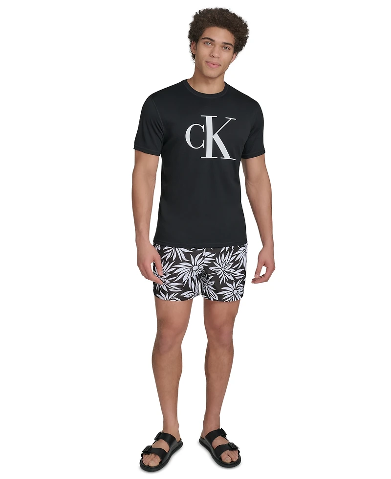 Calvin Klein Men's Logo Short-Sleeve Rash Guard