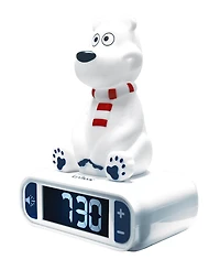 Lexibook Polar Bear Digital Alarm Clock with Night Light Snooze, Clock, Luminous, RL800PB