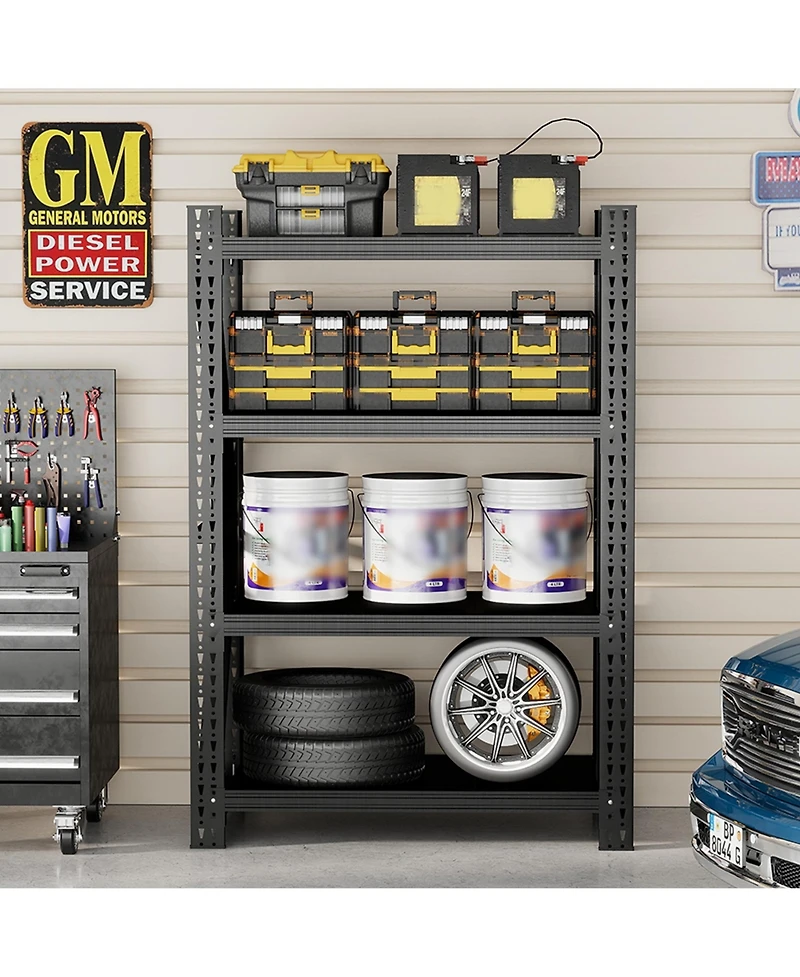 Boyel Living Heavy Duty Storage Rack 4000lb Capacity 4 Shelf Adjustable Steel