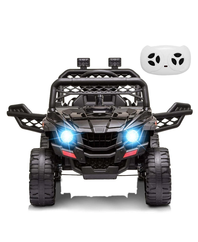 homfan 12V Kids Electric Ride On Utv Truck with Parental Remote Control, Spring Suspension, Ages 3-8