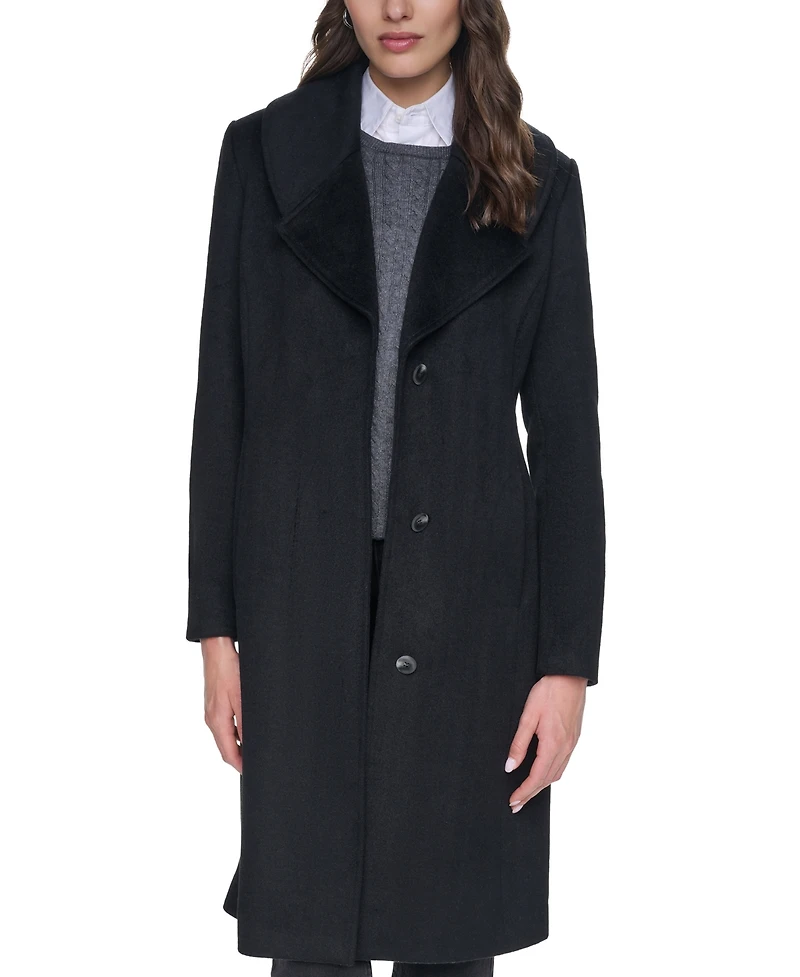 Cole Haan Women's Large Collar Wool Coat