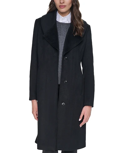 Cole Haan Women's Large Collar Wool Coat