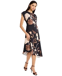 Maggy London Women's Printed Floral Midi Dress