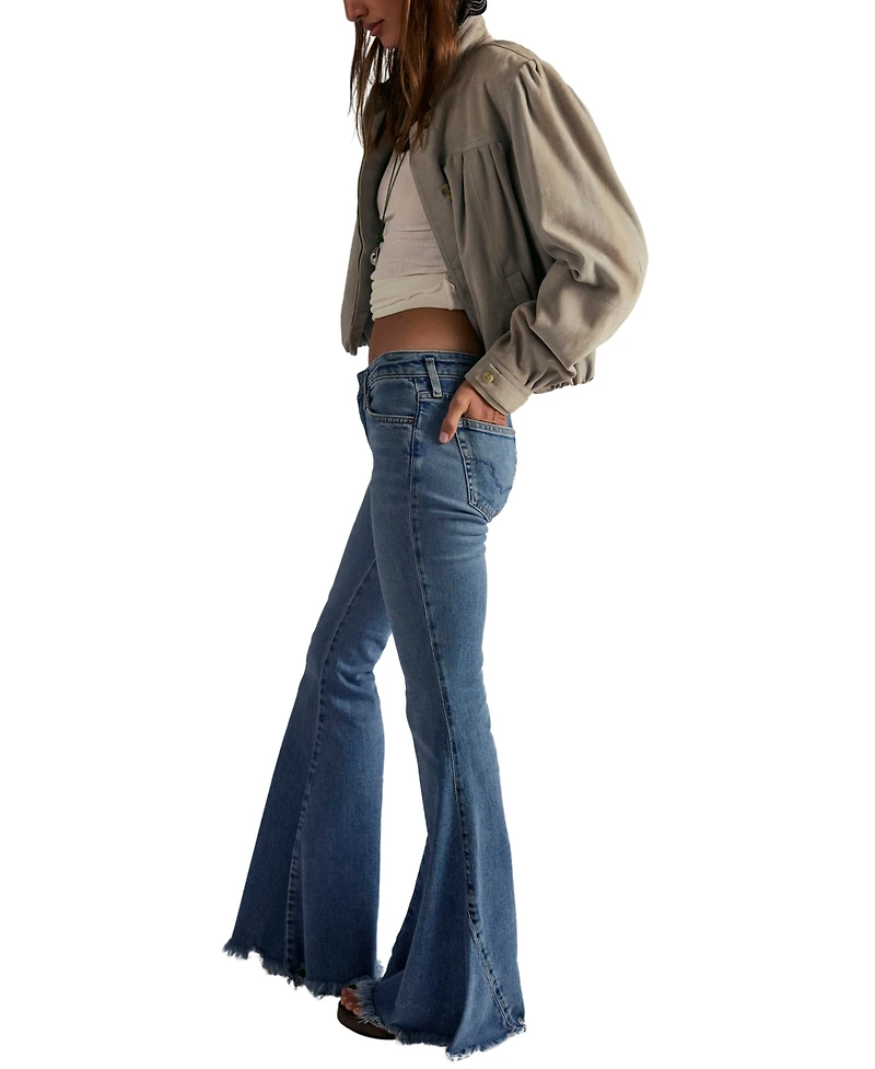 Free People Women's Low-Rise Flare Jeans